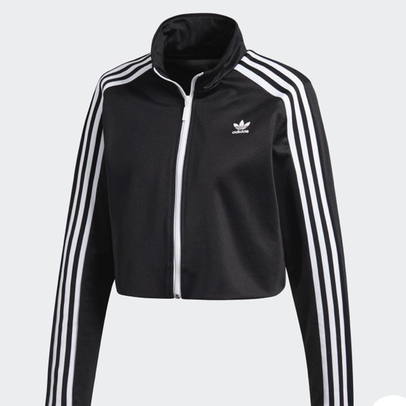 adidas cropped track jacket